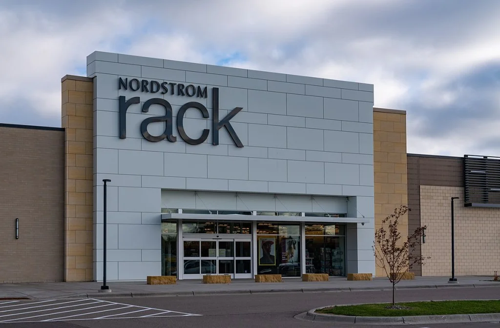 A Nordstrom Rack retail shopping store at the new City Place development in suburban Woodbury, Minnesota.