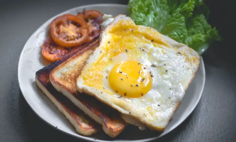 toasted bread with fried egg