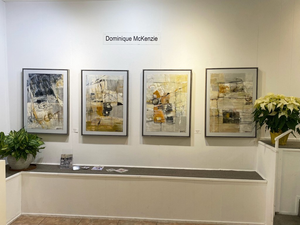 Four new non-objective paintings by Dominique McKenzie at sandstone gallery