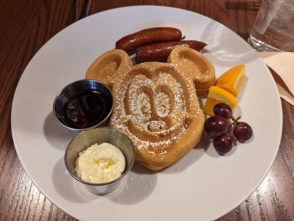 Mickey Waffle at Carnation Cafe