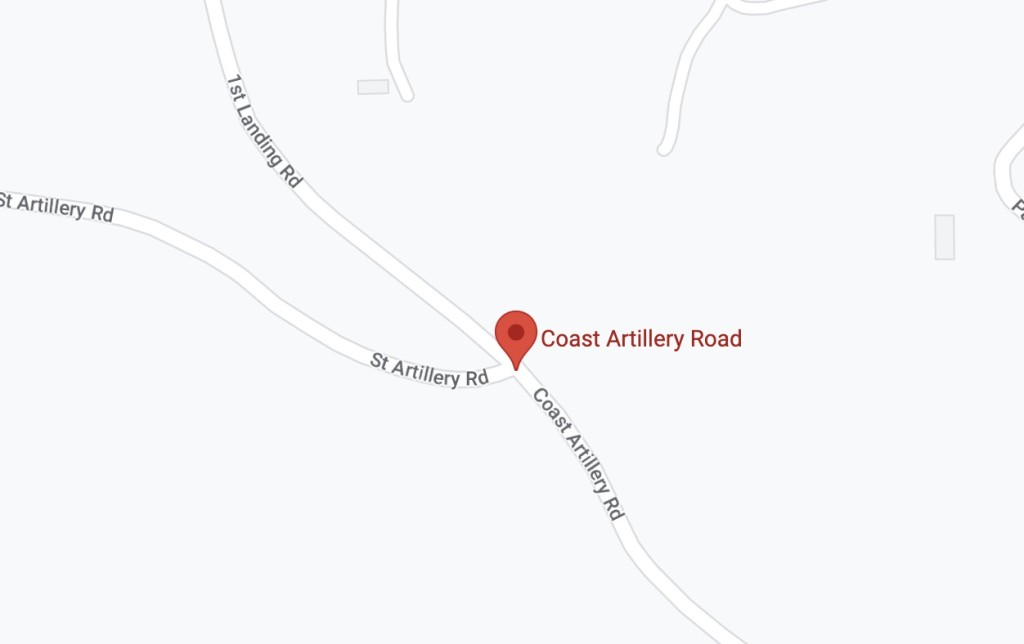 Coast Artillery Rd google maps