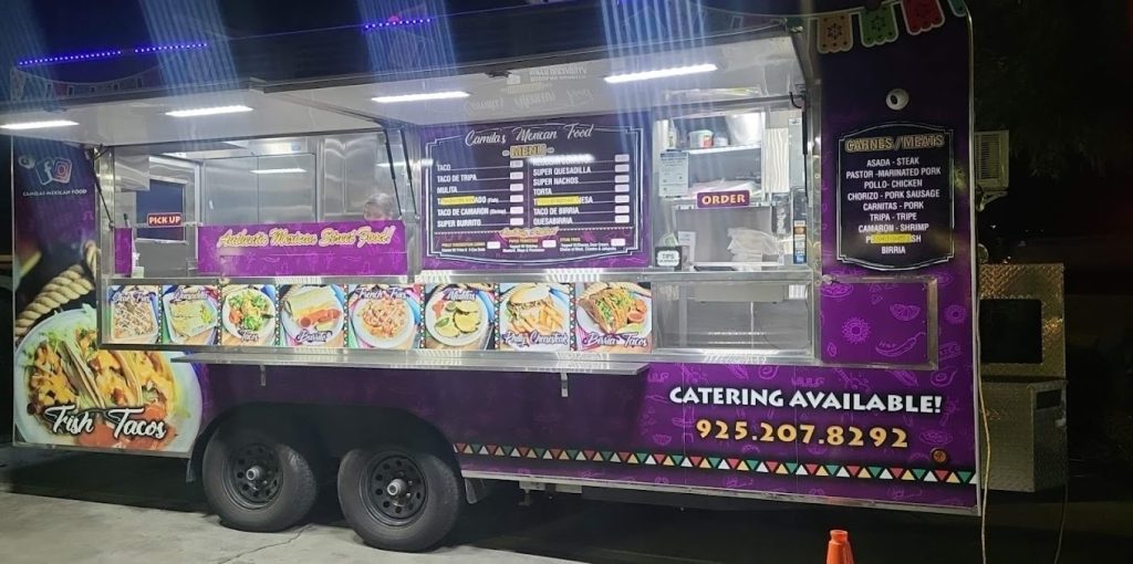 Camila's Tacos food truck parked anaheim