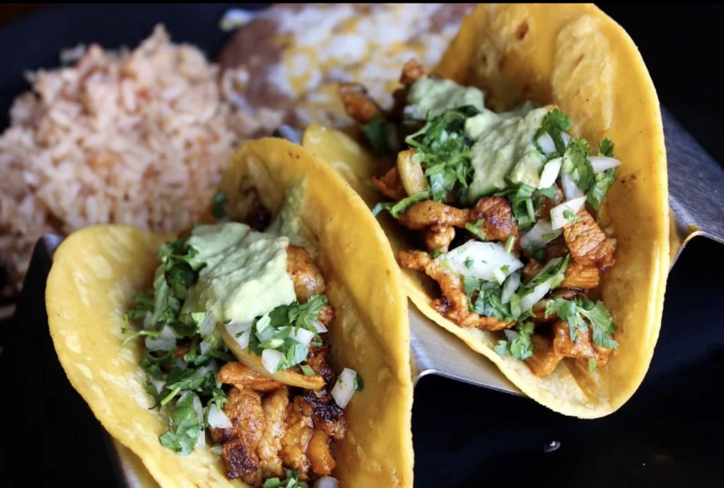 tacos at Little Onion Mexican Restaurant