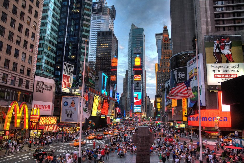 times square new york crowded