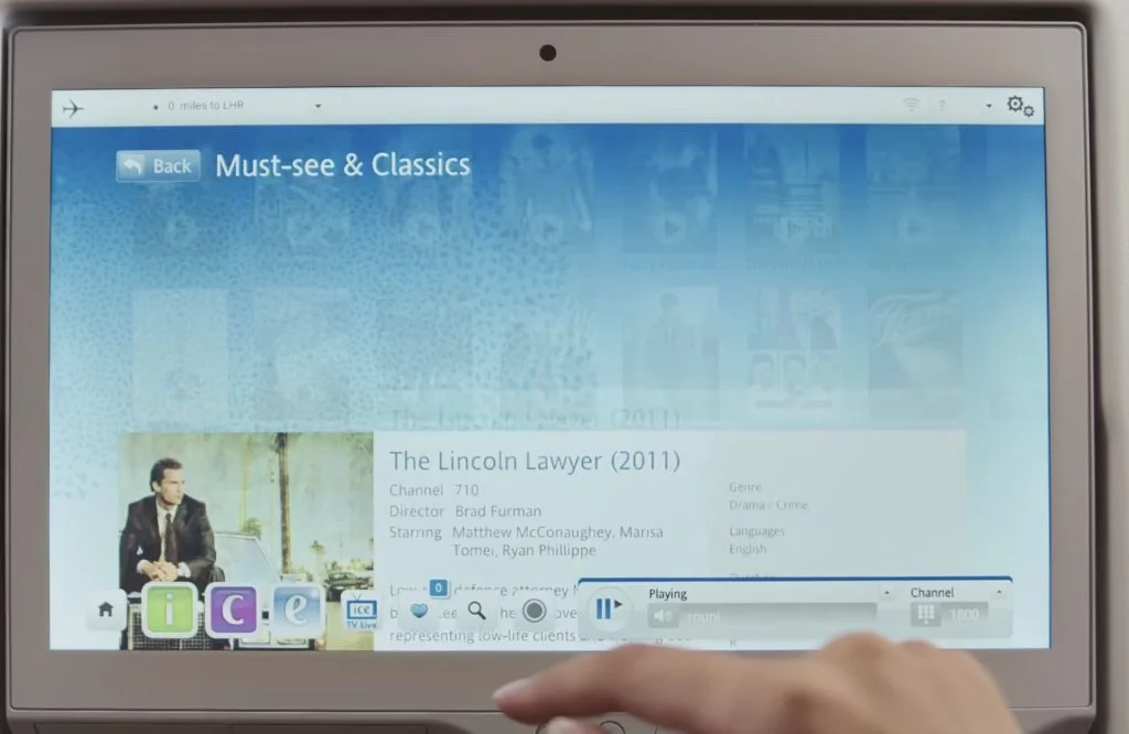 Inflight Entertainment System emirates premium economy class.