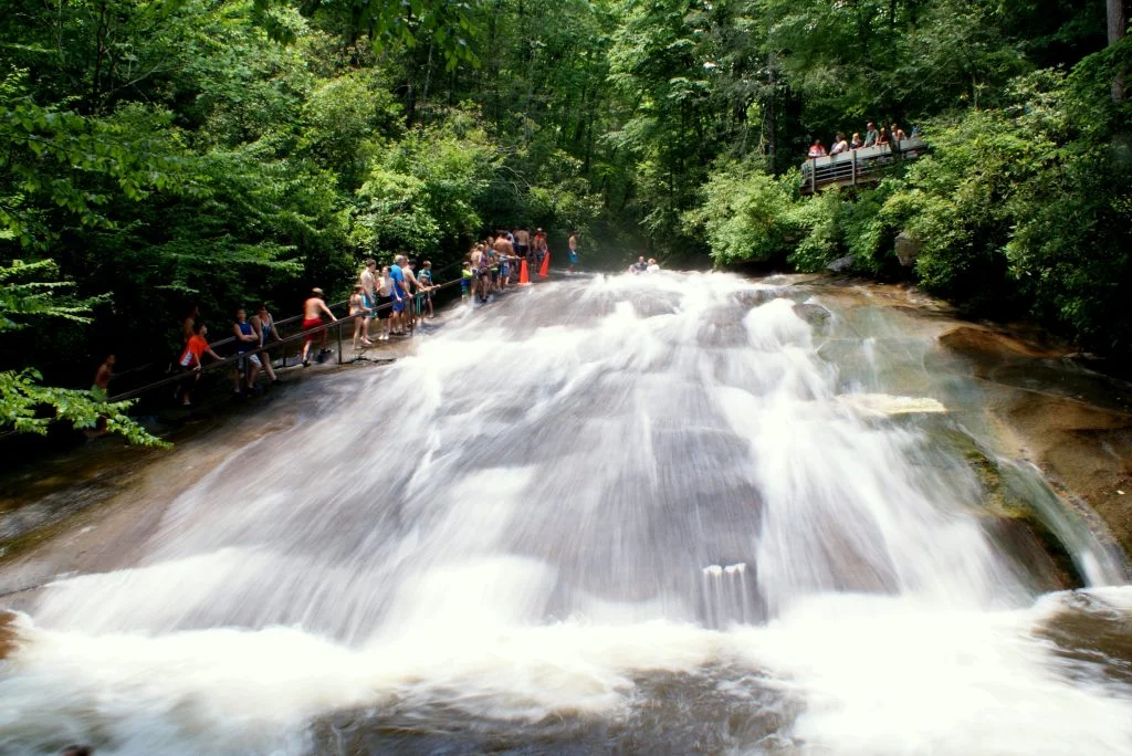 Sliding rock waterfalls nc