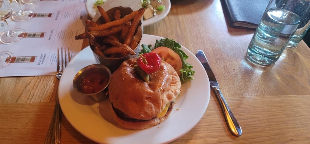 High West Distillery burger meal