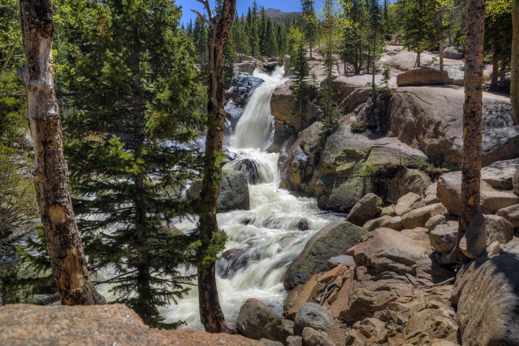 Alberta Falls trail in Rocky Mountain National Park