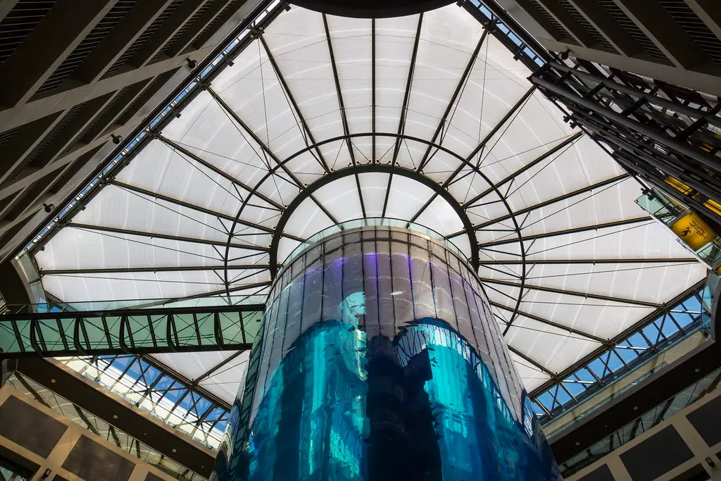 AquaDom, the world's largest cylindrical aquarium