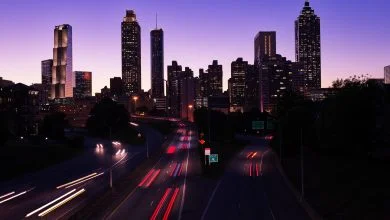 Night skyline of Atlanta, Georgia. Original image from Carol M. Highsmith’s America, Library of Congress collection. Digitally enhanced by rawpixel.