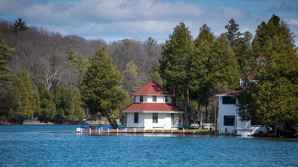 lake and house at Elkhart Lake WI