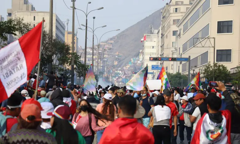 peru protests people protesting