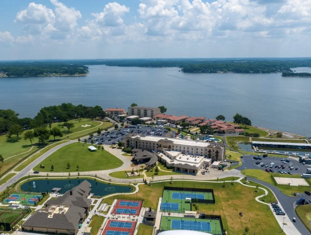 drone view Shangri-La Resort