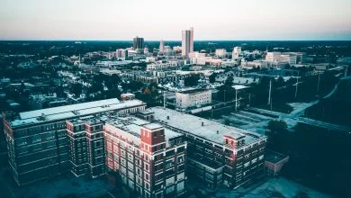 fort wayne sky drone view