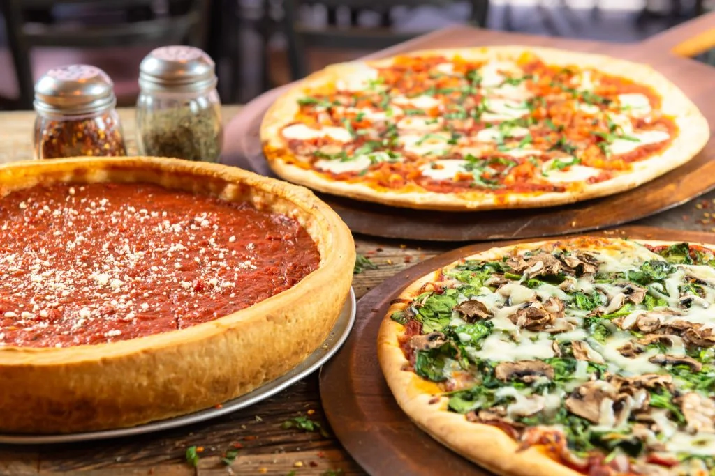 different pizzas at Giordano's