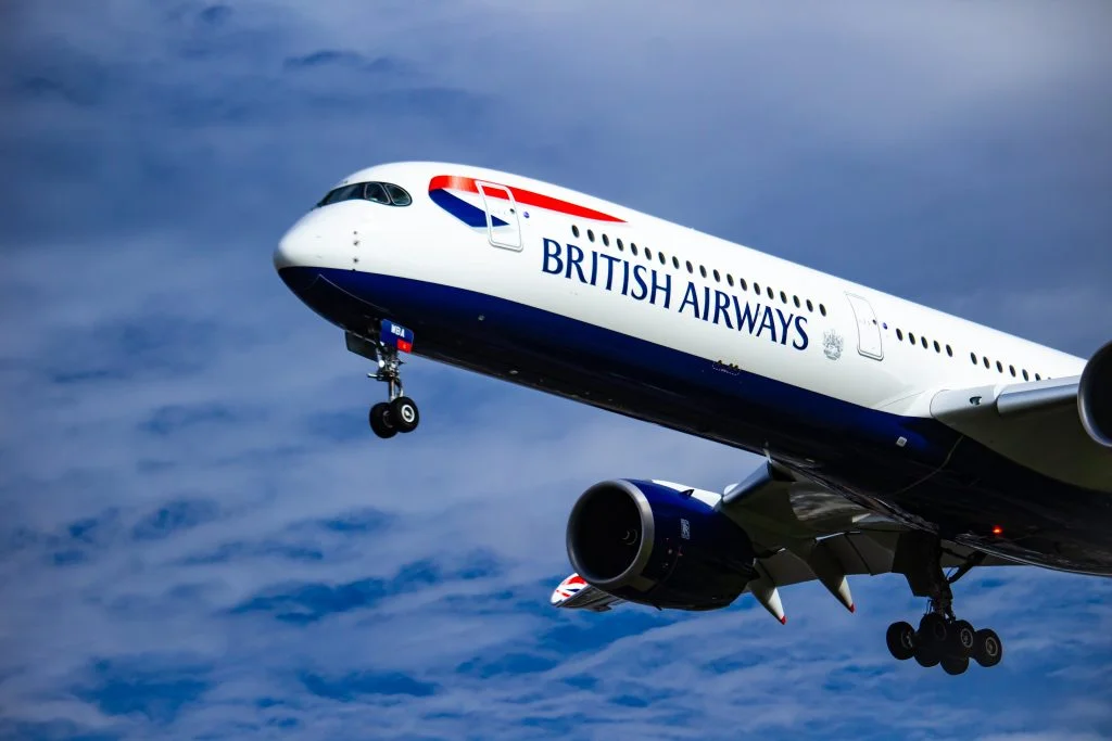 British Airways Plane Landing Gear Opened
