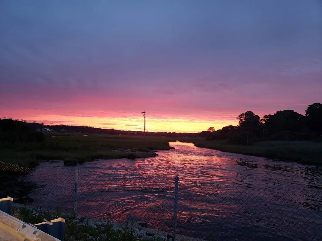 North Hampton State Beach pink sunset
