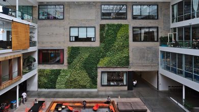 Atrium of the headquarters of Airbnb in San Francisco.