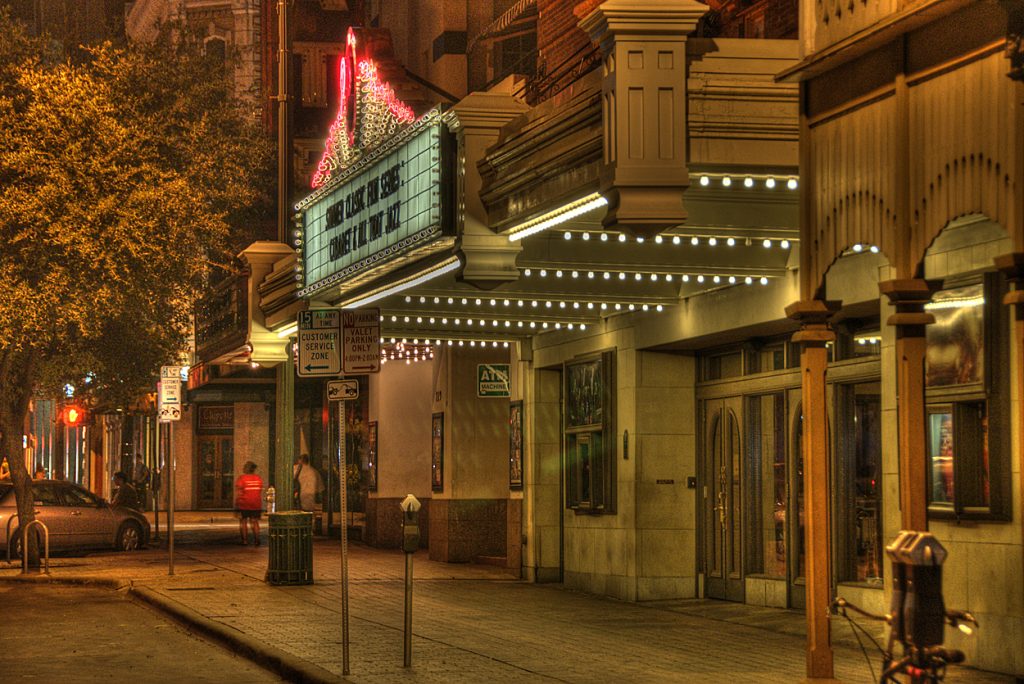 A view of paramount theatre from the outside