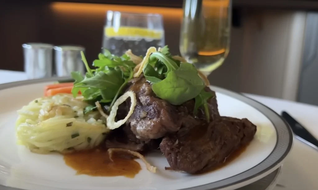 Singapore air Food at First Class