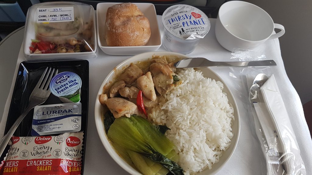 Food at Economy Class singapore airline