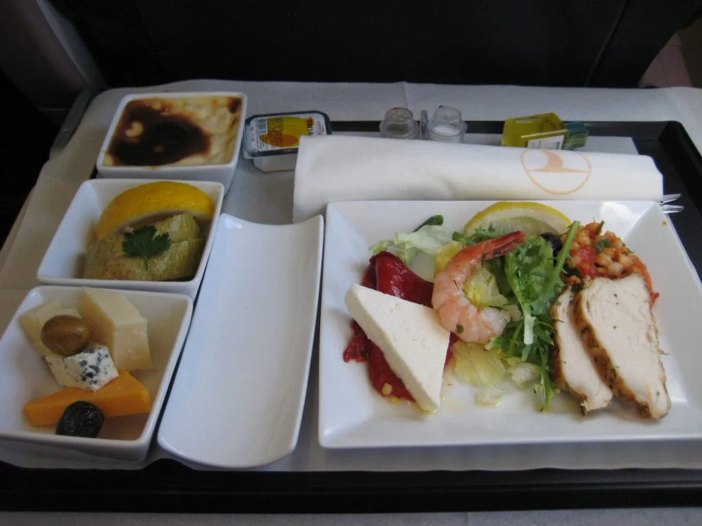 Food at First Class and Business Class turkish airlines cairo