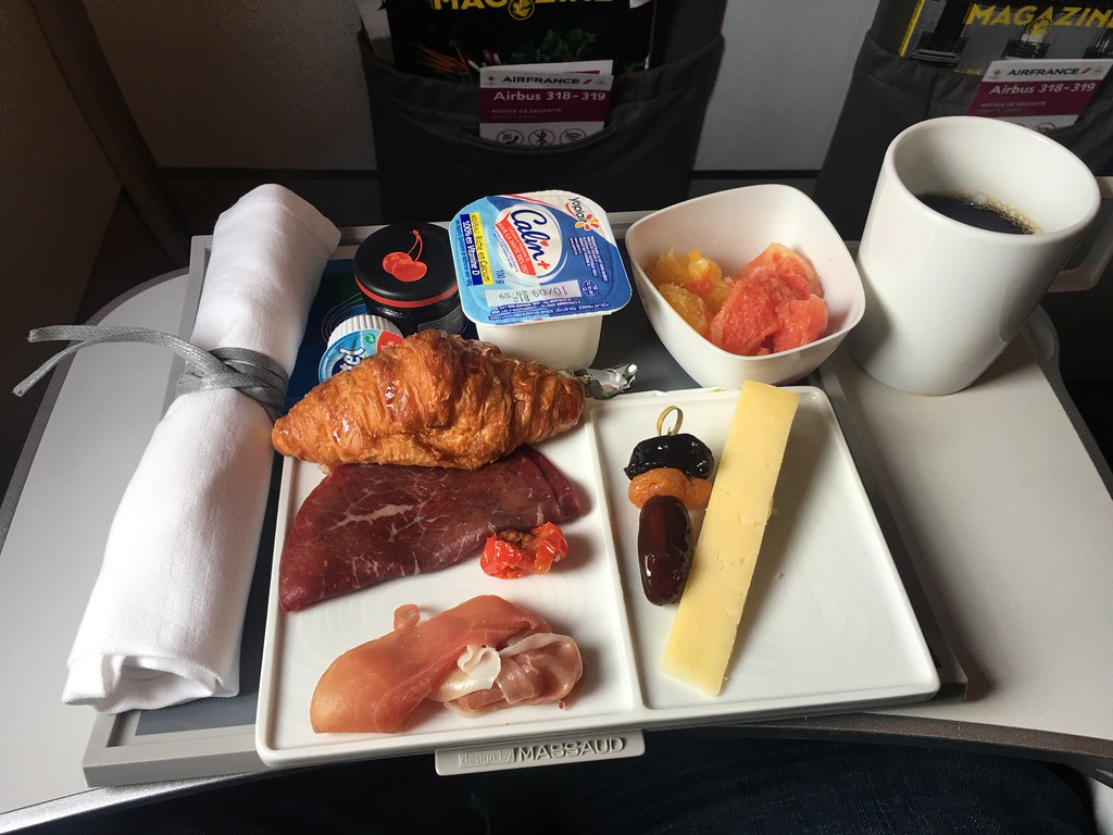 Food at First Class and Business Class air france