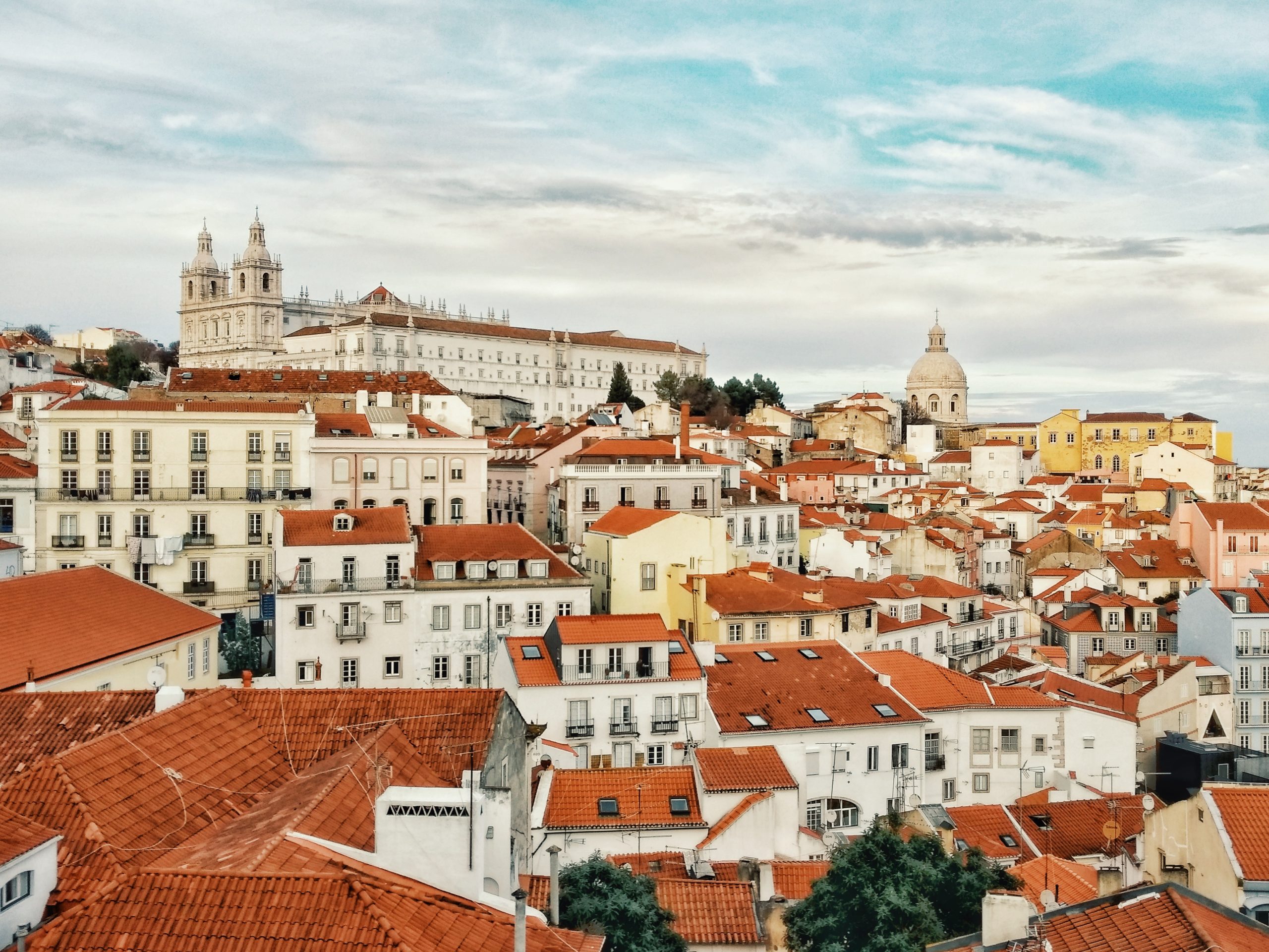 portugal city drone picture