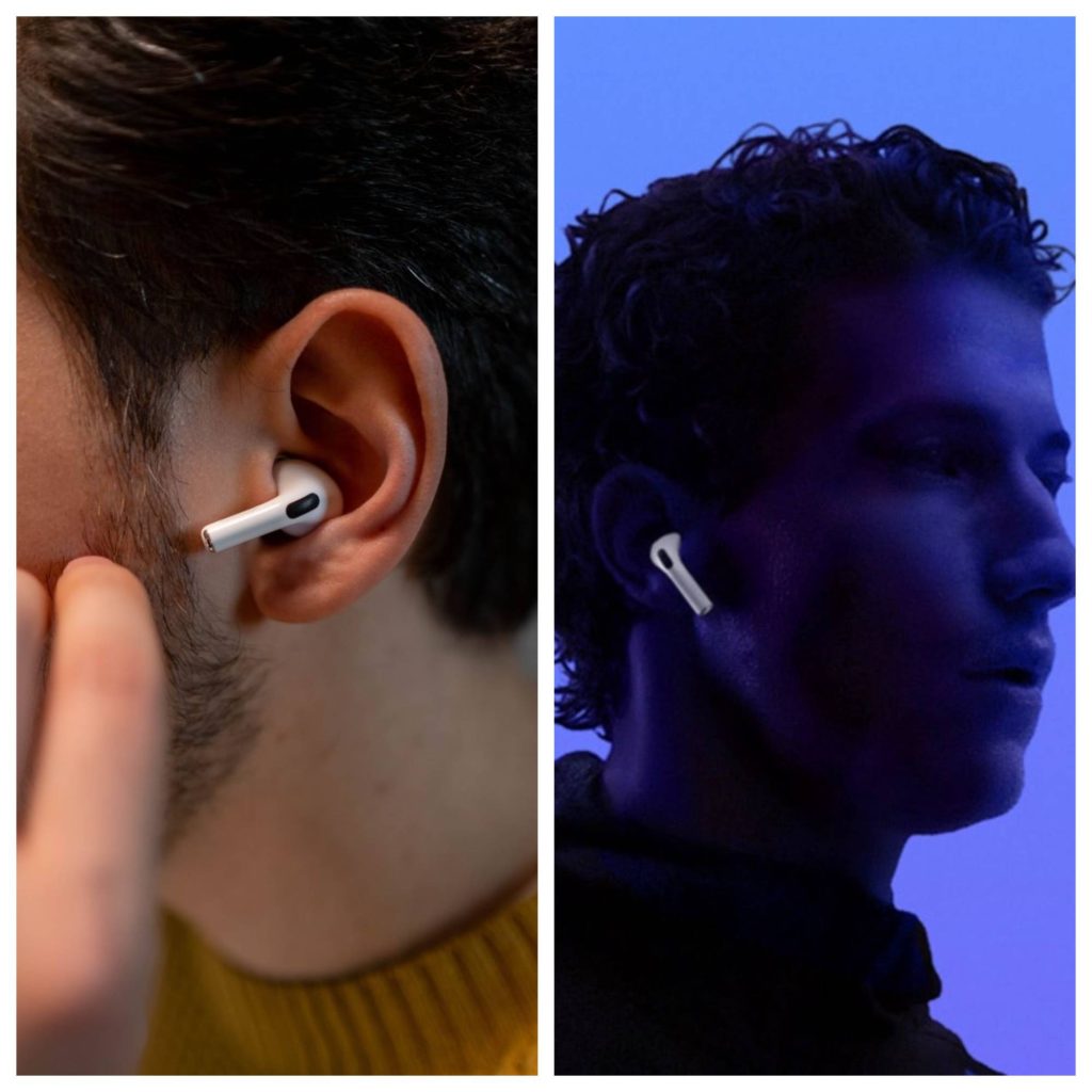 Airpods pro and airpods 2 collage