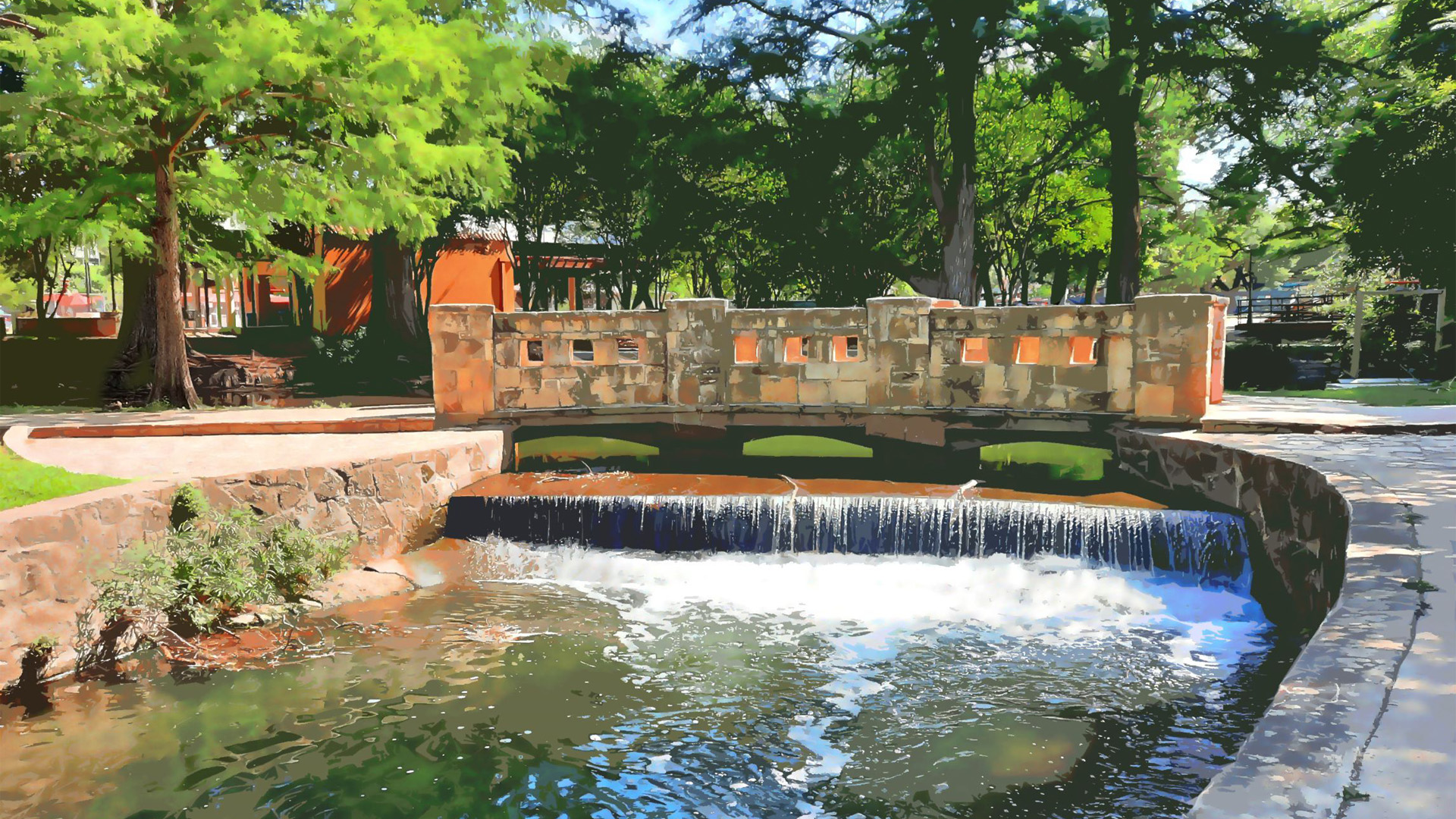 Beautiful pond in Brackenridge Park