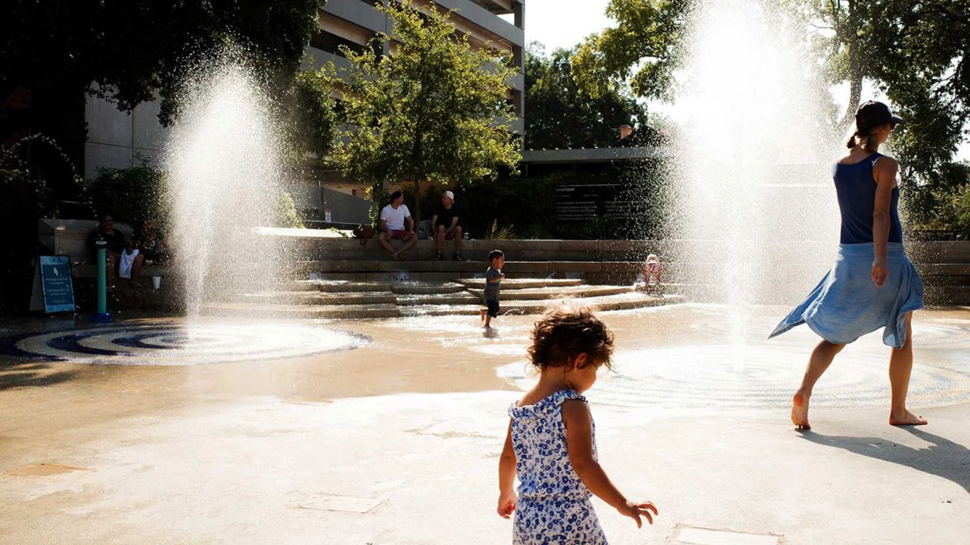 Water fountains at HemisFair Park