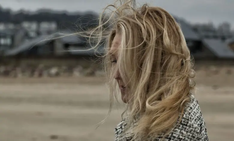 girl with sand in her hair