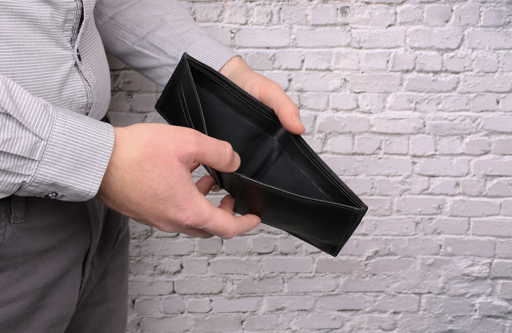 empty black wallet