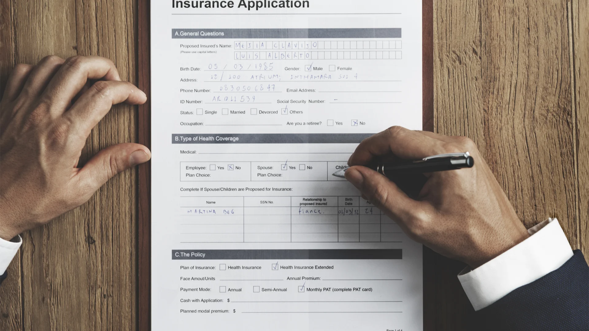 Insurance application