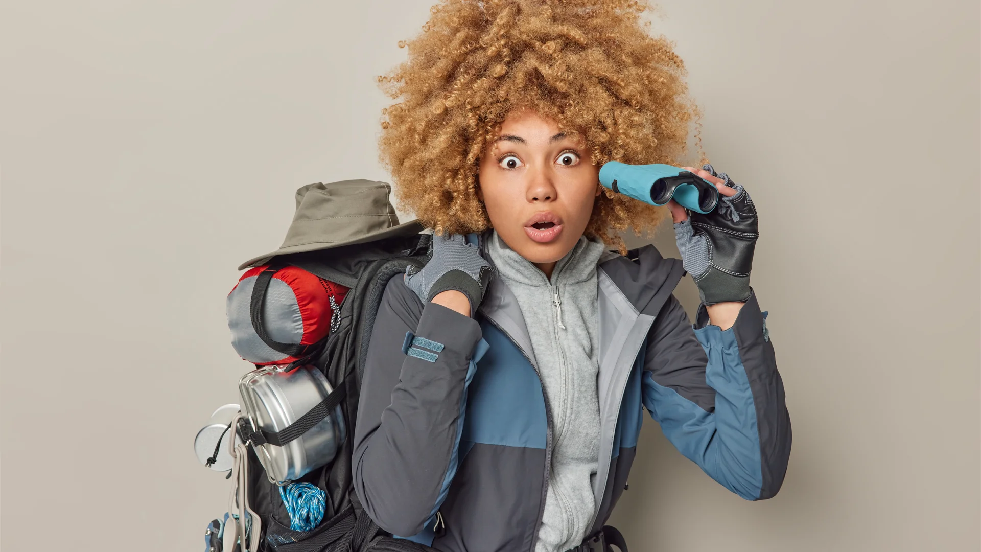 Women wearing gear for a trip