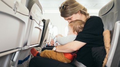 baby in flight