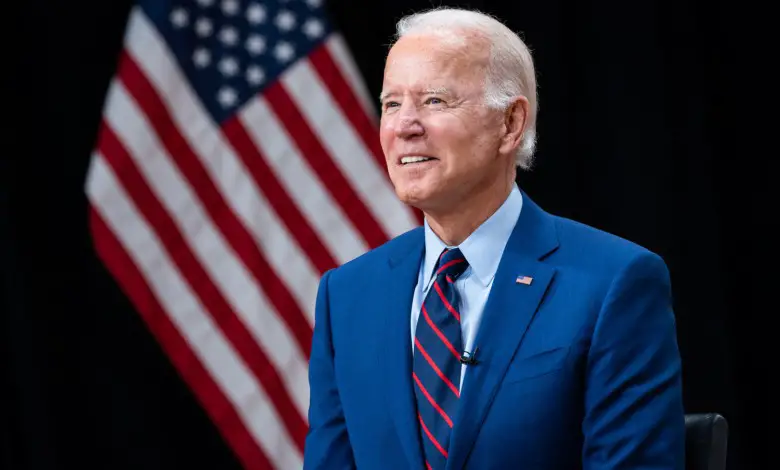 Joe Biden picture with us flag