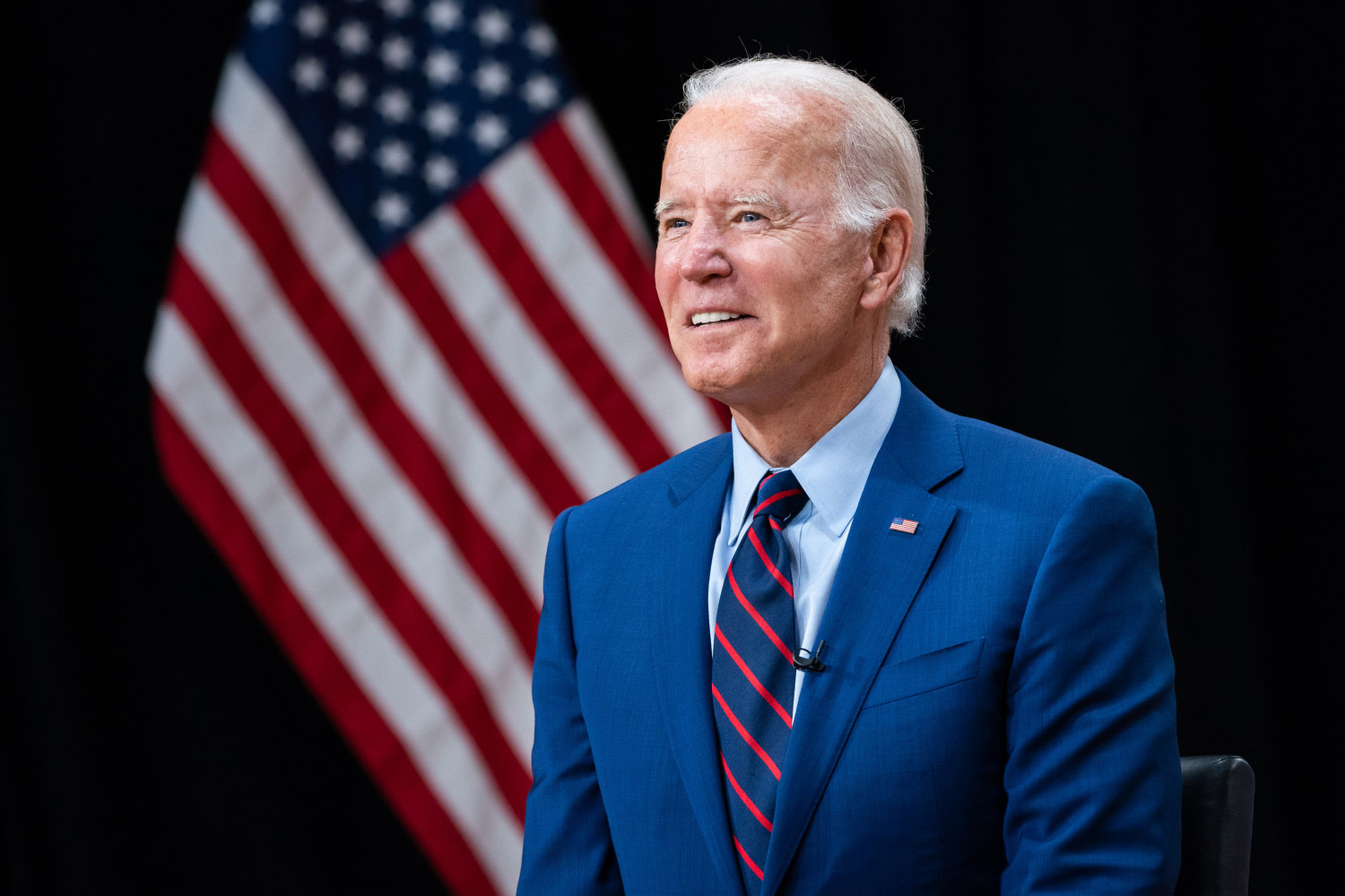 Joe Biden picture with us flag