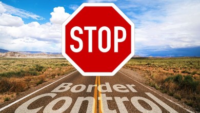 stop border control sign