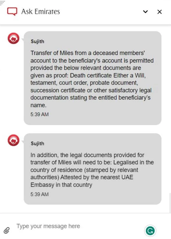 emirates live chat