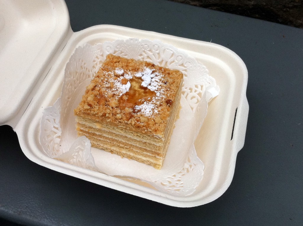 Medovik honey torte at Russian Passion, Edinburgh