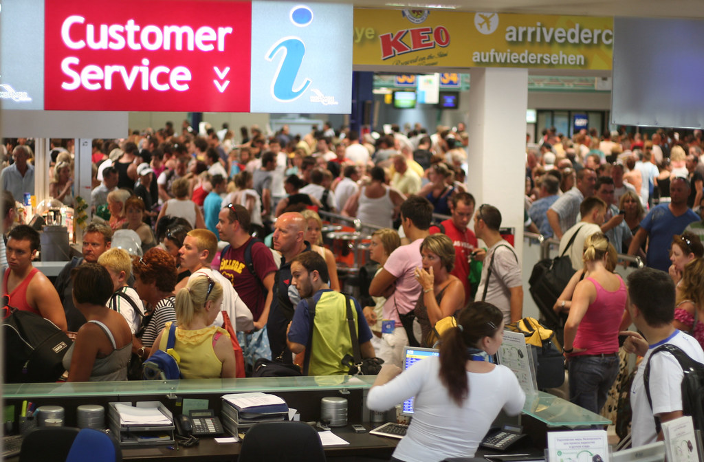 Airport crowded terminal