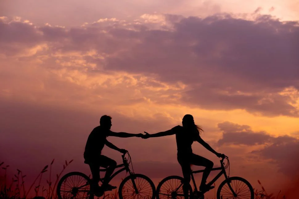 Cycling at Sunset