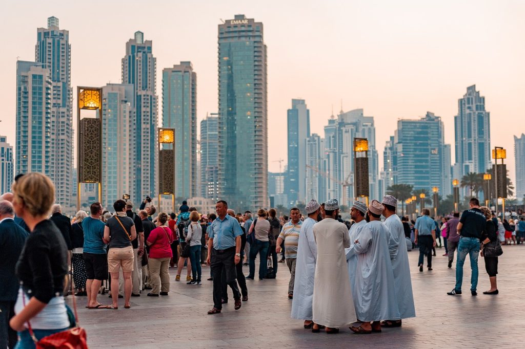 Downtown Dubai Crowd