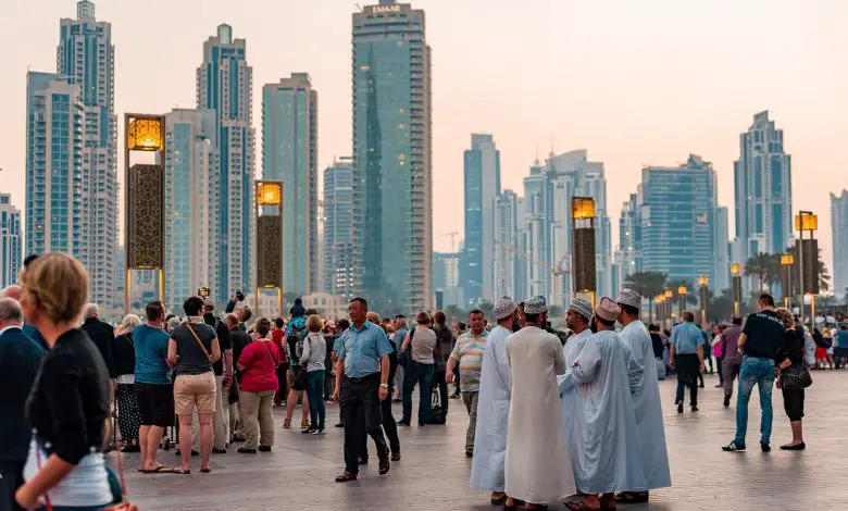 Downtown Dubai Crowd