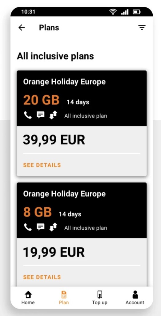 orange travel esim review