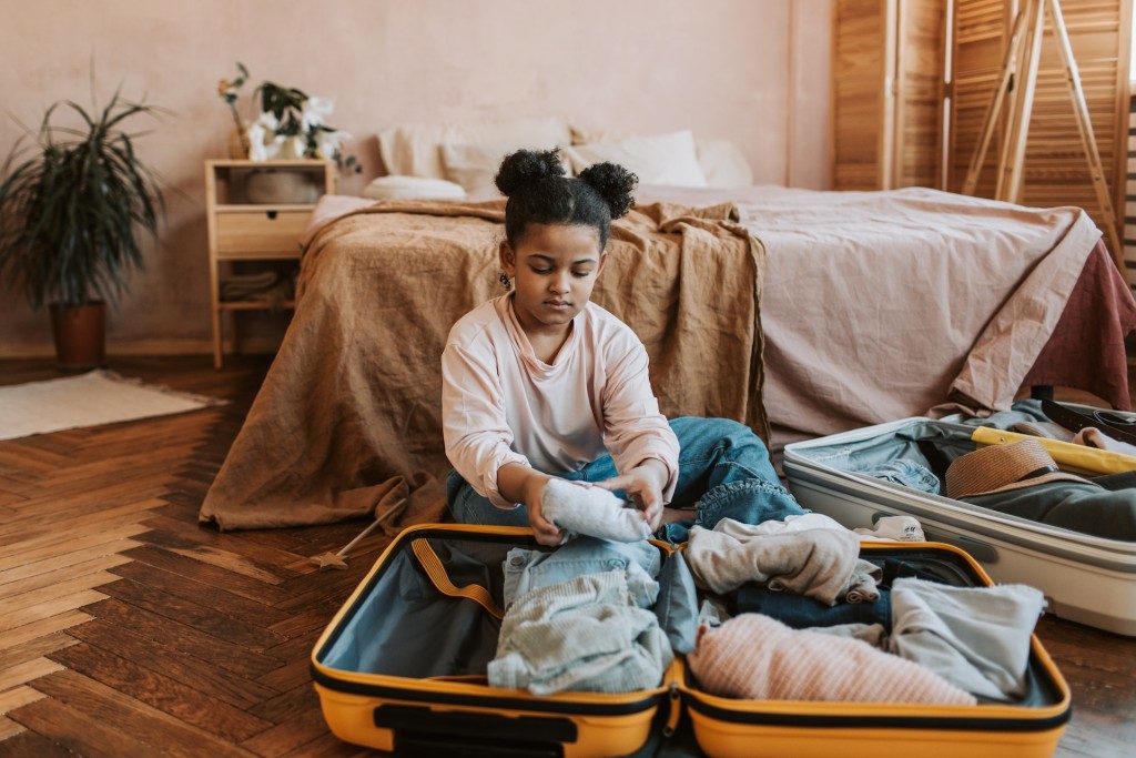 Children Packing Luggage