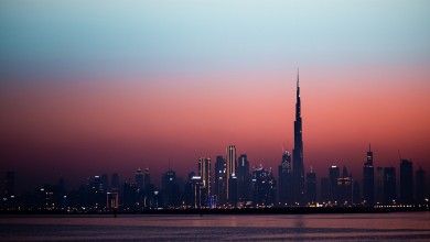 Dubai Sunset Skyline