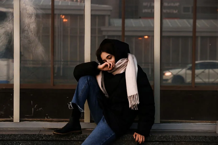 Person Wearing Scarf